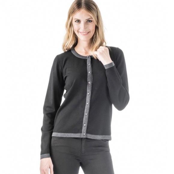 Euc - Dale of Norway Sonja  Black Cardigan - XL, Extra-fine Merino Wool - Picture 2 of 9